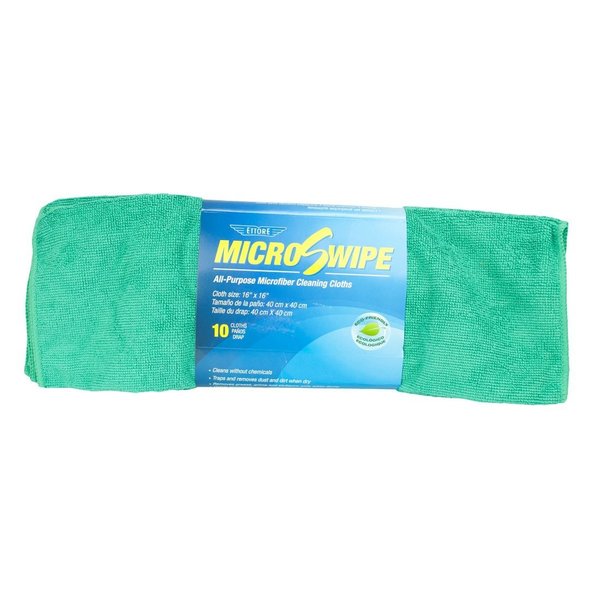 Ettore MicroSwipe Towel 10 Pack  Green, 10PK 84413